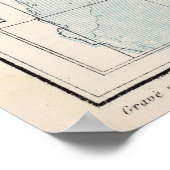 kaart van het Caribisch gebied (1886) Poster (Hoek)