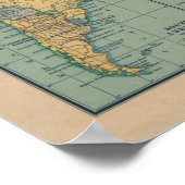  kaart van het Caribisch gebied (1909) Poster (Hoek)