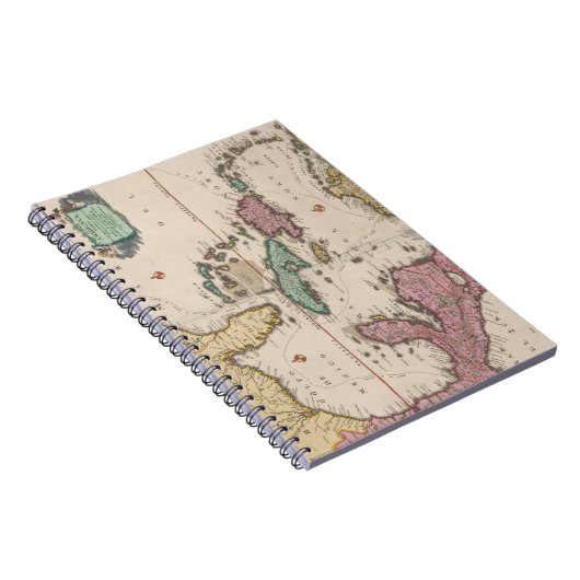 Kaart van het Caribisch gebied, Cornelis Danckerts Notitieboek (Rechterzijde)