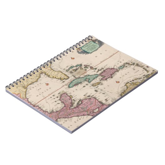 Kaart van het Caribisch gebied, Cornelis Danckerts Notitieboek (Linkerzijde)