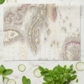  kaart van het Caribisch gebied Theedoek (Gevouwen)