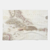  kaart van het Caribisch gebied Theedoek (Horizontaal)