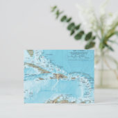  kaart van het Caribisch gebied - VS (Staand voorkant)