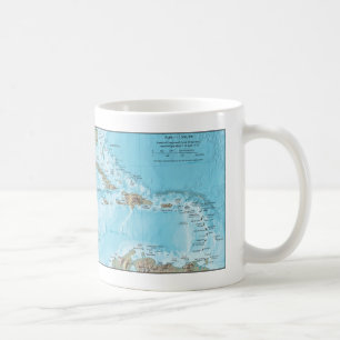 kaart van het Caribisch gebied - VS Koffiemok