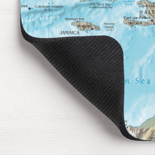  kaart van het Caribisch gebied - VS Muismat (Hoek)