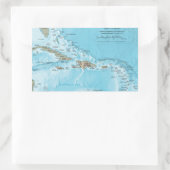  kaart van het Caribisch gebied - VS Rechthoekige Sticker (Tas)