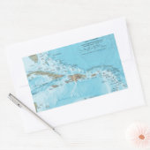  kaart van het Caribisch gebied - VS Rechthoekige Sticker (Envelop)