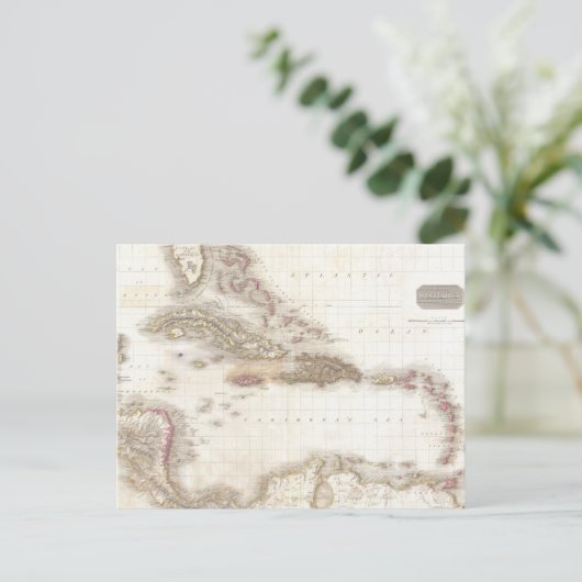  kaart van het Caribische Zee (Staand voorkant)