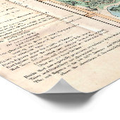 kaart van het centrale park (1860) poster (Hoek)