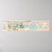  kaart van het centrale park (1860) poster (Voorkant)