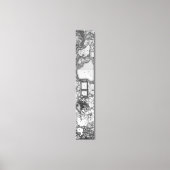 kaart van het centrale park NYC (1879) Canvas Afdruk (Voorkant)