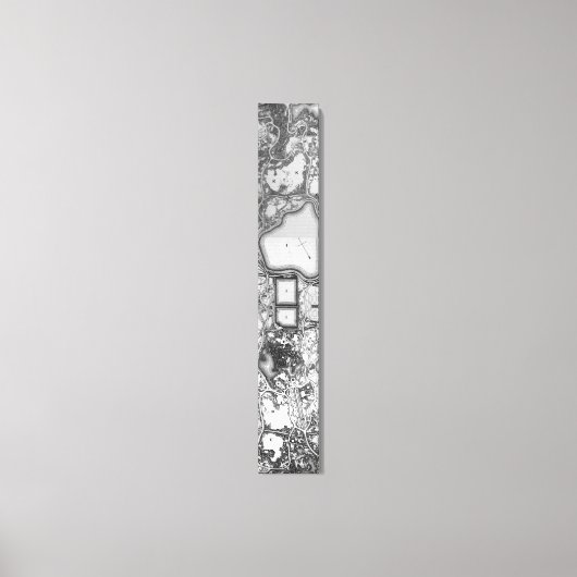 kaart van het centrale park NYC (1879) Canvas Afdruk (Voorkant)