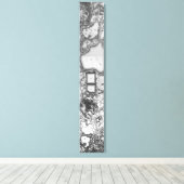 kaart van het centrale park NYC (1879) Canvas Afdruk (Insitu (Houten vloer))