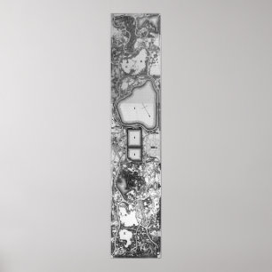  kaart van het centrale park NYC (1879) Poster