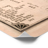  kaart van het centrum Syracuse NY (1834) Poster (Hoek)