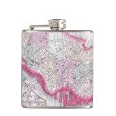  kaart van het centrum van Boston (1864) Heupfles (Voorkant)