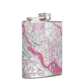  kaart van het centrum van Boston (1864) Heupfles (Rechts)