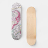  kaart van het centrum van Boston (1864) Persoonlijk Skateboard (Voorkant)