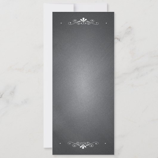 Kaart van het Chalkboard Wedding Reception Menu (Achterkant)