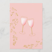 Kaart van het Champagne Toast Menu van Roze en Gol (Achterkant)