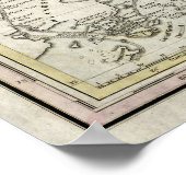 Kaart van het Chinese Rijk (1847) Poster (Hoek)