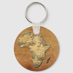 Kaart van het Collectie van het AFRIKA-perkament Sleutelhanger