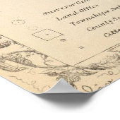  kaart van het Dakota-gebied (1880) Poster (Hoek)