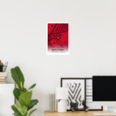 Kaart van het Dean Court Stadium - Home of AFC Bou Poster (Thuiskantoor)