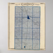 Kaart van het district Adams Poster (Voorkant)