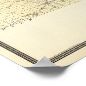 Kaart van het district Barron, staat Wisconsin Poster (Hoek)