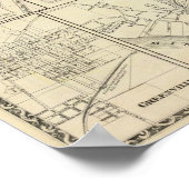 Kaart van het district Bond, Alton Poster (Hoek)