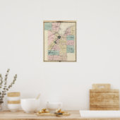 Kaart van het district Brown, staat Wisconsin Poster (Keuken)