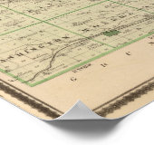 Kaart van het district Butler, staat Iowa Poster (Hoek)