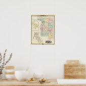 Kaart van het district Calumet, staat Wisconsin Poster (Keuken)