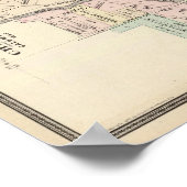 Kaart van het district Calumet, staat Wisconsin Poster (Hoek)