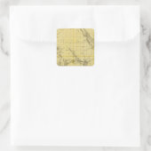 Kaart van het district Chickasaw, staat Iowa Vierkante Sticker (Tas)