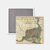Kaart van het district Columbia Magneet (Voorkant / Achterkant)