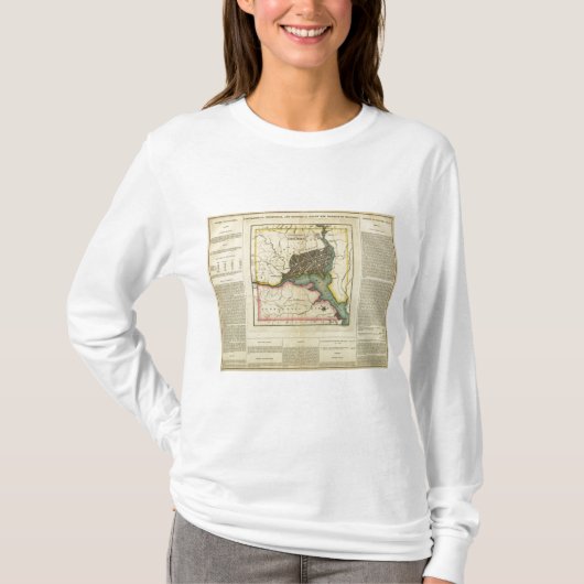 Kaart van het district Columbia T-shirt (Voorkant)