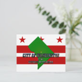 Kaart van het district Columbia, vlag en fototekst (Staand voorkant)