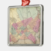 Kaart van het district Columbia, Washington Metalen Ornament (Links)