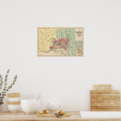 Kaart van het district Columbia, Washington Poster (Keuken)