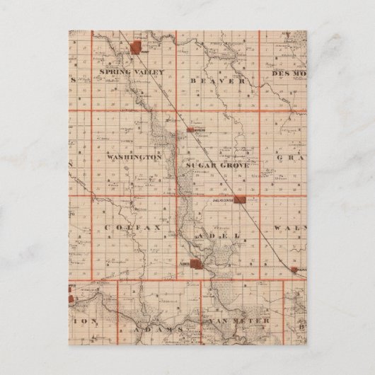 Kaart van het district Dallas, staat Iowa (Voorkant)