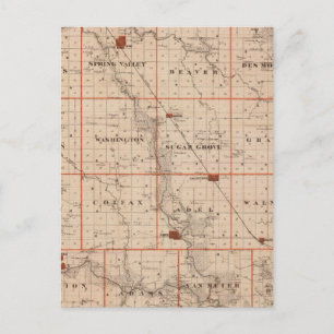 Kaart van het district Dallas, staat Iowa
