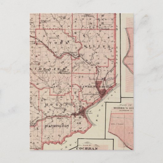 Kaart van het district Dearborn met Greendale (Voorkant)