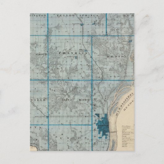 Kaart van het district Des Moines, staat Iowa (Voorkant)