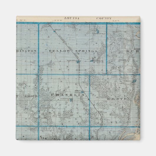 Kaart van het district Des Moines, staat Iowa Magneet (Voorkant)