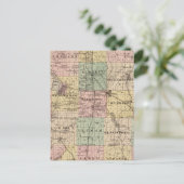 Kaart van het district Dodge, staat Wisconsin (Staand voorkant)