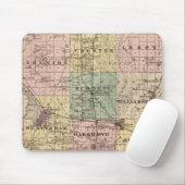 Kaart van het district Dodge, staat Wisconsin Muismat (Met muis)