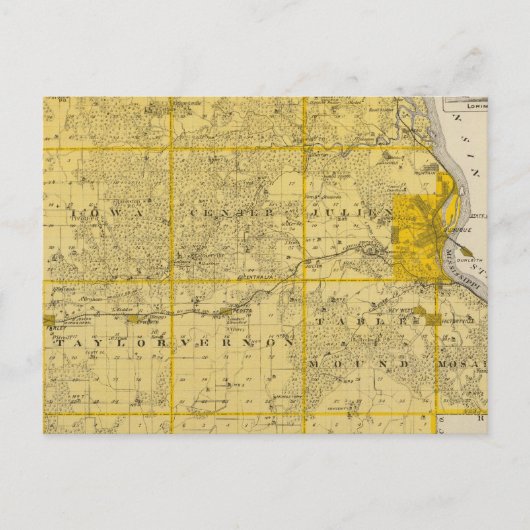 Kaart van het district Dubuque (Voorkant)