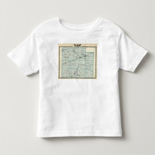 Kaart van het district Effingham Kinder Shirts (Voorkant)
